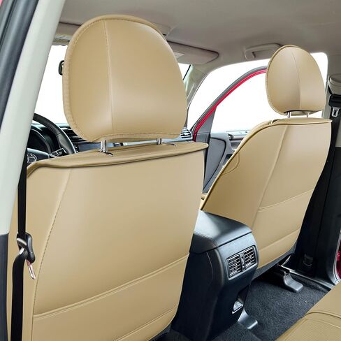 أغطية مقاعد إكسسوارات OASIS AUTO Toyota 4Runner 2010-2025 وسادة حماية من الجلد مناسبة حسب الطلب (مجموعة كاملة ممتازة، أسمر ضارب للصفرة) in Saudi Arabia