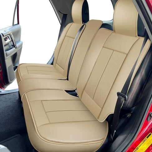 أغطية مقاعد إكسسوارات OASIS AUTO Toyota 4Runner 2010-2025 وسادة حماية من الجلد مناسبة حسب الطلب (مجموعة كاملة ممتازة، أسمر ضارب للصفرة) in Saudi Arabia