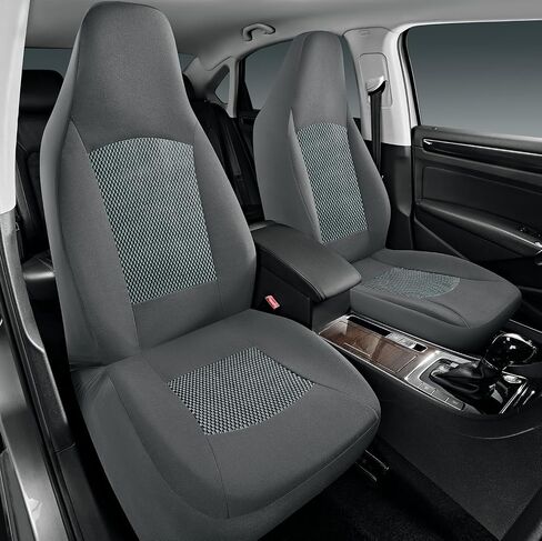 Road Comforts Car Seat Covers, Bucket Embossed Gray Velour Seat Covers, High Back Auto Front Seat Covers for Cars, Trucks, Jeep, Van, SUV, Airbag Compatible in Saudi Arabia