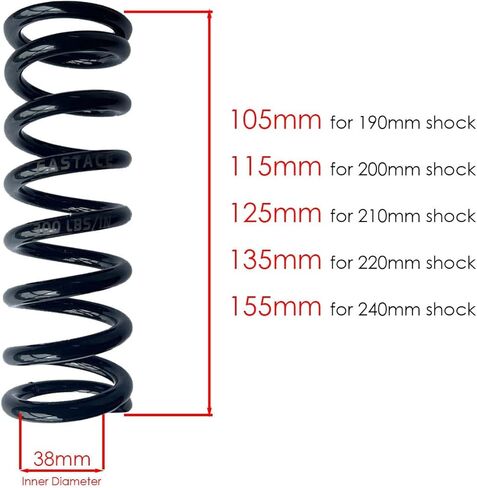 JFOYH 300 رطل/بوصة استبدال زنبرك لفائف معدل الربيع لممتص الصدمات 220 مم FastAce 53RC in Kuwait