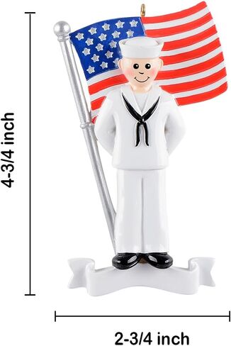 MAXORA US Airforce Ornament，Personalized Soldier Military Christmas Ornaments, Airforce Soldier Holiday Ornament, Airforce Ornament with American Flag，Patriotic Ornaments for Veteran in Saudi Arabia