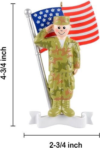 MAXORA US Airforce Ornament，Personalized Soldier Military Christmas Ornaments, Airforce Soldier Holiday Ornament, Airforce Ornament with American Flag，Patriotic Ornaments for Veteran in Saudi Arabia