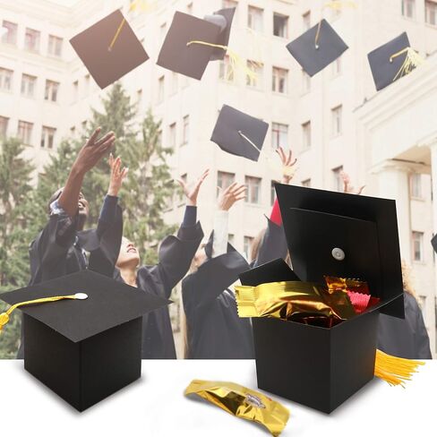 32 Pcs Graduation cap gift box Graduation party favors mini cap candy boxes Class of 2026 Grad hat favor boxes for Graduation party decoration supplies in Saudi Arabia