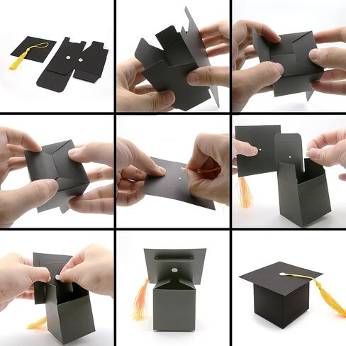 32 Pcs Graduation cap gift box Graduation party favors mini cap candy boxes Class of 2026 Grad hat favor boxes for Graduation party decoration supplies in Saudi Arabia