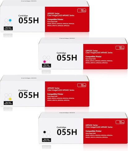 خرطوشة حبر بديلة 055H 055 لطابعة Canon 055H 055 متوافقة مع طابعة Canon Color ImageCLASS LBP663cdw MF742Cdw MF744cdw MF746Cdw MF743Cdw MF741Cdw in Kuwait