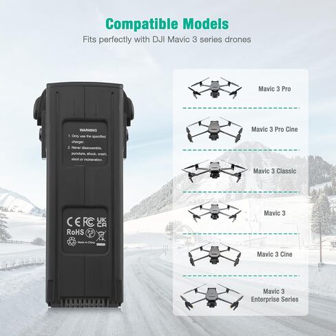 بطارية FirstPower Mavic 3 Pro بقدرة 5000 مللي أمبير في الساعة، بطارية طيران ذكية متوافقة مع DJI Mavic 3/Mavic 3 Pro/Mavic 3 Cine/Mavic 3 Pro Cine/Mavic 3 Classic/Mavic 3 Enterprise Series Drone in Kuwait