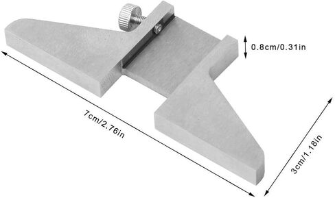 Walfront Caliper Depth Base Steel 2.76 x 0.31 x 1.18in Caliper Depth Gauge Attachment for Dial Digital Vernier Caliper, Angle Measuring Caliper in Saudi Arabia
