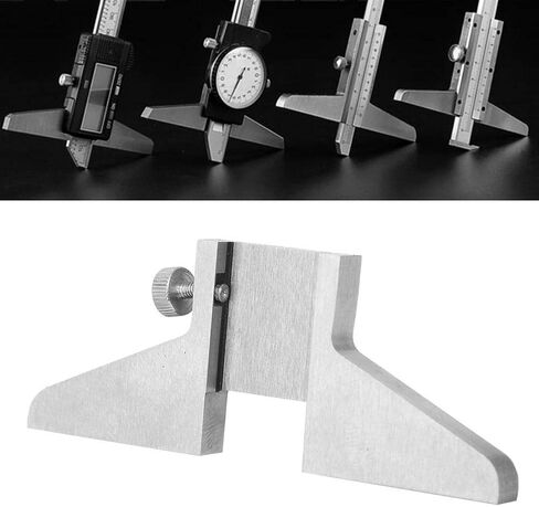 Walfront Caliper Depth Base Steel 2.76 x 0.31 x 1.18in Caliper Depth Gauge Attachment for Dial Digital Vernier Caliper, Angle Measuring Caliper in Saudi Arabia