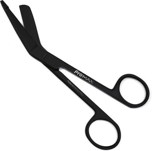 Medical and Nursing Lister Bandage Scissors ;-Mirror Finish and Black Titanium -Supreme Grade, Made of 100% Surgical Stainless Steel, 5.5 Inch-140-10034P2BM (Black Titanium & Mirror Finish Pack Of 2) in Saudi Arabia