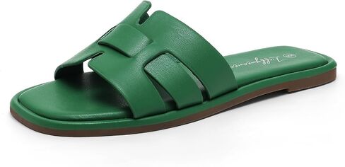 Luffymomo Womens Slip on Flat Sandals Comfortable Summer Casual Slides Sandals in Saudi Arabia