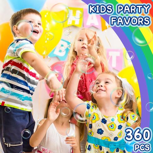 360 Piece Mini Bubble Wands in 10 Colors, Party Favors Bulk for Kids, Themed Birthday, Carnival, Wedding, Classroom Prizes, Summer Outdoor Gifts for Boys Girls, Ideal Goodies Bags Stuffer in Saudi Arabia