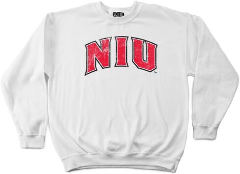 NCAA Northern Illinois Huskies 50/50 Blended 8-Ounce Vintage Arch Crewneck Sweatshirt in Saudi Arabia