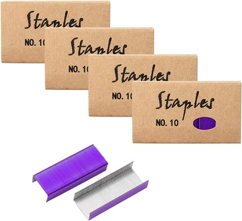 4 Pack Colored Staples Set Mini Staples #10 Metal Staples Refill for Desktop Staplers, Jam Free No.10 Staples for Mini Stapler Stapling Refills 1000pcs Staples Per Pack in Saudi Arabia
