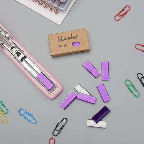 4 Pack Colored Staples Set Mini Staples #10 Metal Staples Refill for Desktop Staplers, Jam Free No.10 Staples for Mini Stapler Stapling Refills 1000pcs Staples Per Pack in Saudi Arabia