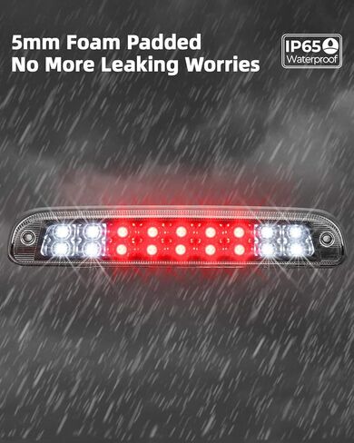 ISSYAUTO LED ضوء الفرامل الثالث متوافق مع 1999-2016 F250 F350 Super Duty 1993-2011 Ranger، أضواء الفرامل الثالثة مصباح شحن خفيف للتركيب العالي in Kuwait