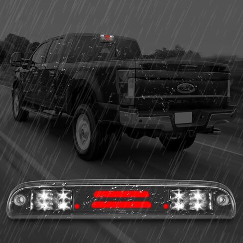 High Mount 3rd Stop Light Assemblies, Compatible with 1999-2016 Ford Super Duty/Ranger/Mazda B-Series Third Center Cargo Reverse Rear LED Brake Light Bar Taillight (Black Smoke) in Saudi Arabia