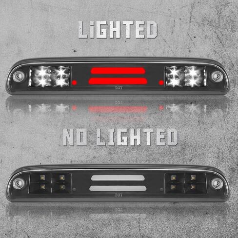 High Mount 3rd Stop Light Assemblies, Compatible with 1999-2016 Ford Super Duty/Ranger/Mazda B-Series Third Center Cargo Reverse Rear LED Brake Light Bar Taillight (Black Smoke) in Saudi Arabia