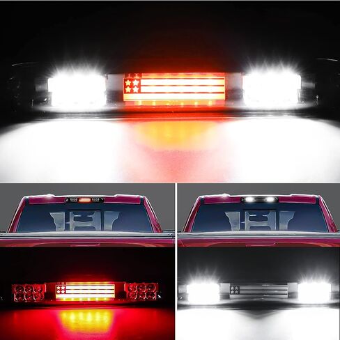 Fit for Chevy Silverado & for GMC Sierra 1500 2500 3500 HD Classic 1999-2007, LED Third 3rd Brake Light Rear Cargo Lamp High Mount Stop light with Gasket (Clear Lens) in Saudi Arabia