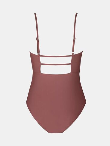 CUPSHE Women's One Piece Bathing Suit Swimsuit Square Neck Spaghetti Adjustable Straps Back Cutout Long Torso in Saudi Arabia