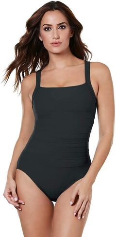 Miraclesuit Women's Swimwear Spectra Tummy Control Square Neckline Underwire Bra One Piece Swimsuit in Saudi Arabia