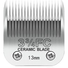3-3/4FC Blade Dog Grooming Clipper Replacement Blades Compatible with Andis Dog Clippers,Most A5, Wahl KM Series Clippers,Detachable Ceramic Blade,Size-3-3/4FC, 1/2-Inch Cut Length (13mm) Silver