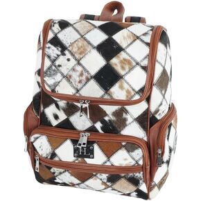 Cowhide Backpack - cow print diaper bag - western diaper bags - cowhide diaper bag, Regular, Black