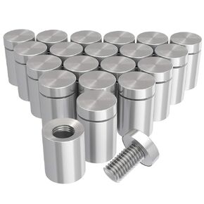 20 Pcs Standoff Screws for Wall Mount, 1/2" X 3/4" Stainless Steel Mounting Hardware for Glass Acrylic Picture Frame Sign, Silver