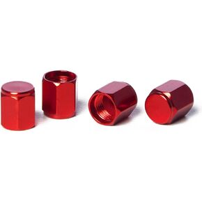 Circuit Performance VC1 Series Red Aluminum Valve Stem Caps (Set of 4)
