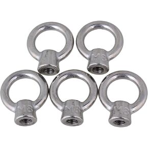 CNBTR Japanese Style Silver M8 304 Stainless Steel Ring Shape Lifting Eye Nut Set of 5 in Kuwait