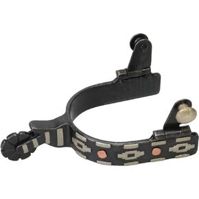 Weaver Leather Ladies' Spur with German Silver Aztec Trim and Copper Dots