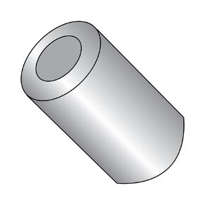 Small Parts 371310RSA Round Spacer, Aluminum, Plain Finish, #10 Screw Size, 3/8" OD, 0.192" ID, 13/16" Length (Pack of 10)