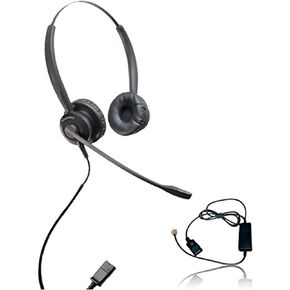 XS 825 Telephone Headset for Office Phones - Desk Phones, RJ9 Phones with Headset Port - Compatible with Cisco, Yealink, Polycom VVX, ShoreTel, Toshiba, Mitel, Allworx - VoIP, IP, Digital Phones: