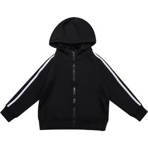 Boys Girls Zipper Hooded Jacket Coat Baby Kids Fall Winter Thermal Fleece Long Sleeve Zip Up Hoodies Outwear