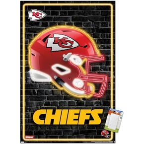 Trends International NFL Kansas City Chiefs - Neon Helmet 23 Wall Poster