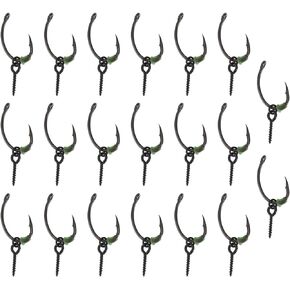 SING F LTD 20 Sets Ronnie Rigs Carp Fishing Ronnie Rig Hook Bait Stoppers Bait Screws Terminal Tackle for European Carp Fishing Accessories