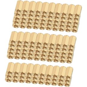 uxcell 130pcs Brass Straight PCB Pillar Female Thread Hex Standoff Spacer M3x5x8mm