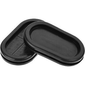 uxcell Rubber Grommet Oval Double-Sided Mount Size 46 x 23 mm for Wire Protection 10pcs