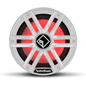 Rockford Fosgate M2D4-10S Color Optix 10" DVC 4-Ohm Multicolor LED Lighted Marine Subwoofer for Sealed Enclosure -White/Stainless