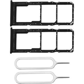 2pcs Dual SIM Card Slot Tray Holder Micro SD Card Holder Dual SIM Card Slot Tray Stand with SIM Pin Compatible with Samsung Galaxy A13 4G, Black