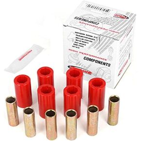 Rugged Ridge | Suspension Leaf Spring Bushing Kit, Red | 18364.01 | Fits 1955-1975 Jeep CJ
