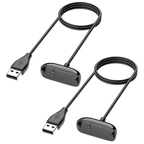 قطعتان من شاحن Fitbit Inspire 2 / Fitbit Ace 3 كابل شحن USB بديل بطول 3.3 قدم سلك شحن محمول متين لملحقات Fitbit Inspire 2 / Fitbit Ace 3 (100 سم)
