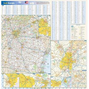 Georgia State Wall Map - 24" x 25" Laminated