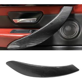 Jaronx ABS Carbon Fiber Pattern Door Handle Outer Cover Compatible with BMW 3/4 Series,Right Side Passenger Inner Door Handle Cover Compatible with 3' F30/F31 2012-2018 and 4' F32/F33 2014-2017(Right)