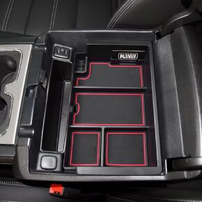 Center Console Organizer Tray Compatible with Chevy Silverado/GMC Sierra 2014-2018 and Tahoe Suburban/Yukon 2015-2020 Accessories, Armrest Storage Coin Holder, Replaces 22817343,Black