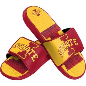 FOCO Iowa State Cyclones NCAA Mens Colorblock Big Logo Gel Slides - M