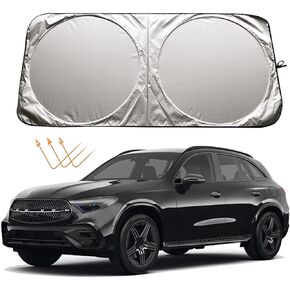 مظلة شمسية للزجاج الأمامي لسيارة Mercedes Benz GLC GLC 300 GLC300 GLE GLS 350 GLE350 450 ML ML350 CLS SL S AMG فئة 4matic EQS ​​ملحقات سيارات الدفع الرباعي، نافذة السيارة الأمامية ظلة الشمس قناع درع 2024