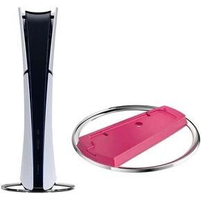 Vertical Stand for PS5 Consoles Compatible with Playstation 5 Slim Disc and Digital Edition Solid Base Accessories RED