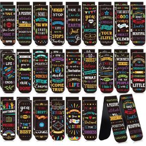 Honoson 48 Pieces Inspiring Magnetic Bookmark Inspiring Theme Magnetic Page Markers Encourage Page Clips Bookmarks Encourage Gifts for Kids Classroom Supplies Party Favors, 24 Designs