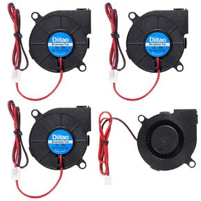 4PCS 5015 Cooling Blower Fan DC 12V Fans Brushless Cooling Blower Fans 50x50x15mm 2 PIN for 3D Printer Small Appliances(DC 24V)