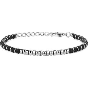 GAVU Stainless Steel Men's Stone Beaded Bracelet